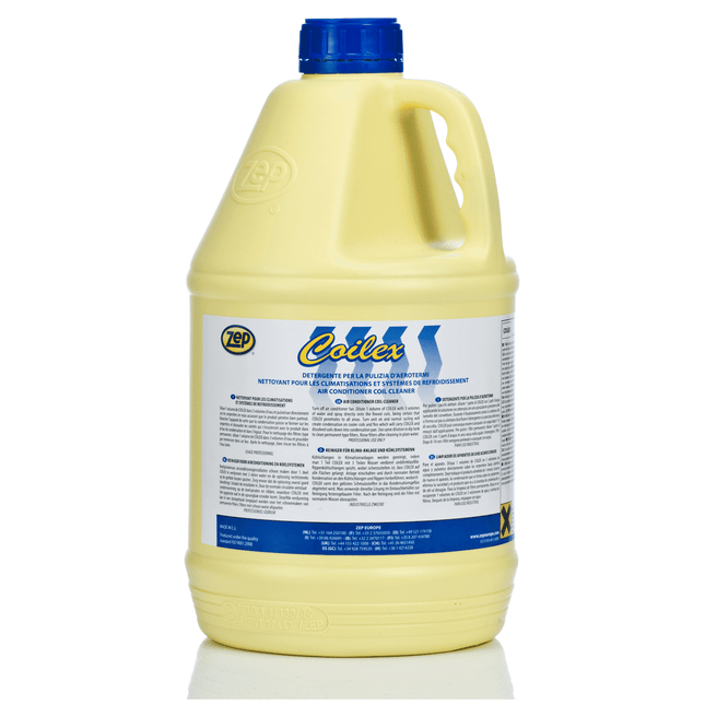 Zep Coilex-ilmastointilaitteiden puhdistusaine, joka suojaa korroosiolta ja puhdistaa huolella likaisimmatkin pinnat.