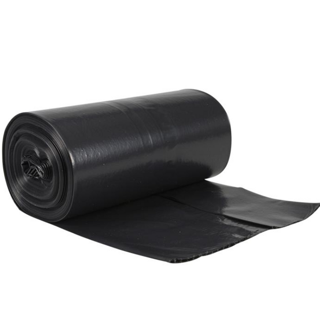 JÄTESÄKKI 75 L, MUSTA 65X90 CM, 35 MY, 20 KPL/RLL