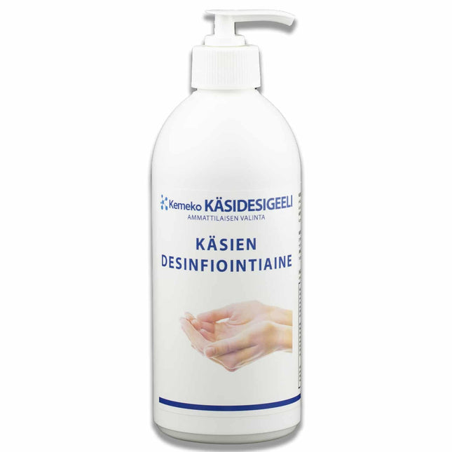 Ammattikäyttöön tarkoitettu käsidesi, jonka alkoholipitoisuus on 73,5 %.